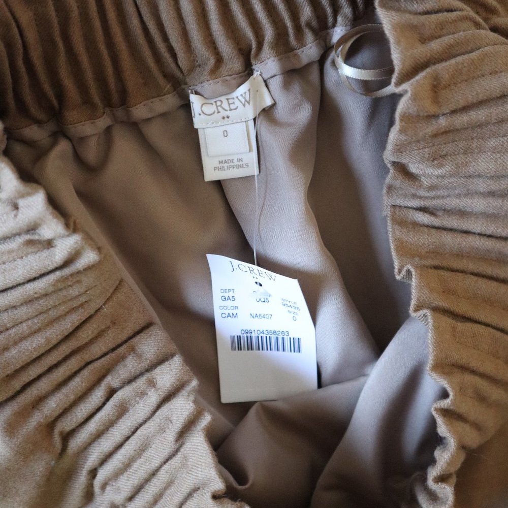 Nwt J.Crew Camel Wool Blend Sidewalk Mini Skirt 0 - image 3